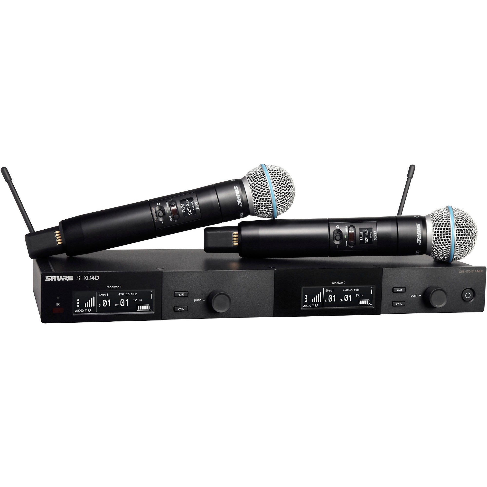 Shure SLXD24D/B58 Dual Wireless Vocal Microphone System With BETA 58 Band L55