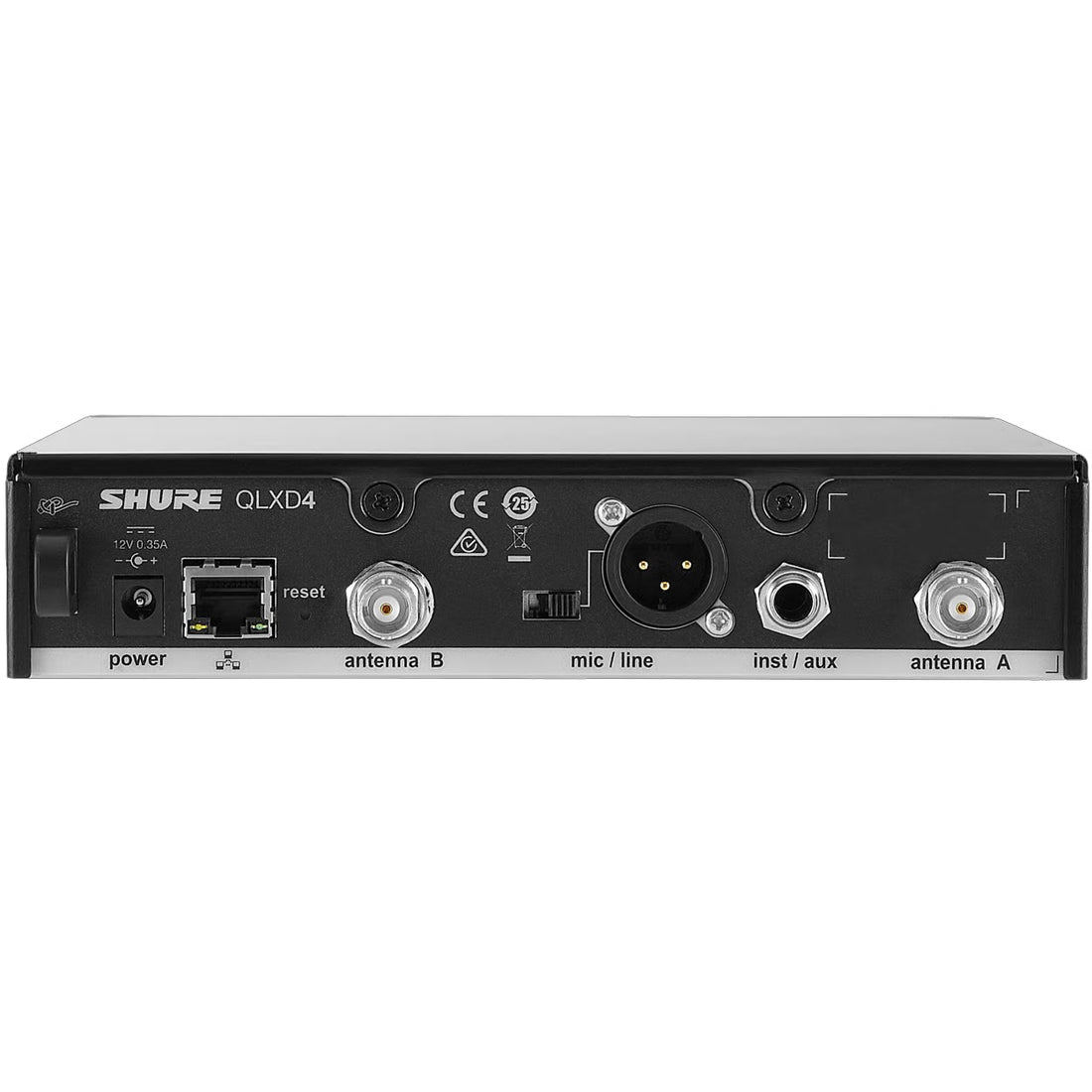 Shure QLXD4 Half-Rack Digital Wireless Receiver J50
